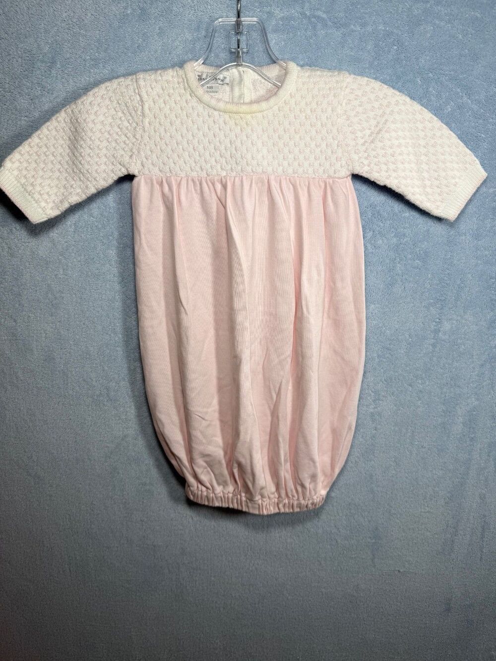 KISSY KISSY Pink white Baby girls sleep gown sweater Long Sleeve size newborn NB